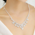 라온드레스 목걸이세트 쥬얼리세트 악세사리목걸이 파티목걸이 귀찌형 1개 J-026