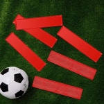 축구 농구 배구 배드민턴 야외용 블루위니 10개 코트 라인 마커 키트 플랫 직사각형 체육관 바닥 스팟 경계 민첩성 훈련 액세서리 10