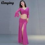 인도 의상 여성용 가을 메쉬 벨리댄스 오리엔탈 새로운 공연 2025 댄스 연습복 2pcs set 사이즈