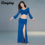 인도 의상 여성용 가을 메쉬 벨리댄스 오리엔탈 새로운 공연 2025 댄스 연습복 2pcs set 사이즈