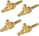LEYURISE 4팩 버너 밸브 1 8 MPT X 3 827 수 분할 교체 스토브 제이드 레인지 4418500200