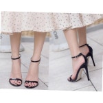 여성스트랩힐 여자스트랩힐 2컬러 하이힐 캐주얼 직장인 구두 1P