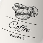 밀폐형 커피통 - 66파운드 2L 대형 세라믹 커피 용기 5 5 원형 8 2 높이의 원두 보관 바닥과 원두를 위한 뚜껑이 스타일리시한 병