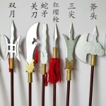 칼 삼국지 고대 영화 연극용 창 코스튬 소품 여포 실버도끼 방천화극 달린 관도