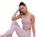 요가복 상의 요가 필라테스 헬스 커버업 크롭탑 텐션 나시탑 M