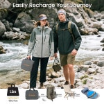 PD3 0 USB-C QC3 0 USB-A DC가 장착된 FlexSolar 100W 휴대용 태양광 패널 충전기 소형 발전소 발전기 휴대폰 파워 뱅크를 위한 접이식 IP6