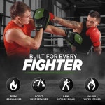 WYOX 복싱 패드 커브드 포커스 미트 프리미엄 합성 가죽 - 후크 앤 잽 트레이닝용 조절 가능한 통풍 스트랩