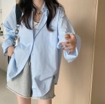 옷자락 박시핏 클래식 봄여름 셔츠