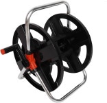 즐거운 정원 호스 릴 35m 수도관 보관 카트 가꾸기 세차 야외 사용을 위한 프리스탠딩 모던 와인딩