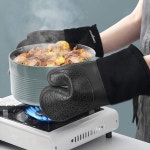 성우 실리콘 오븐 장갑 내열 퀼트 라이너 논슬립 텍스처 그립으로 바비큐 베이킹 요리 그릴에 완벽 - 13 8 1쌍 13 8in Oven Mitts