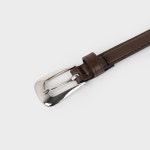 사색 사나 소가죽 슬림 벨트