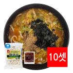 천일식품 냉동 얼큰칼국수 세트 270g 면 액상소스 10봉 매콤 즉석 캠핑간편식 260g 10개