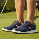 발이 편한 스파이크리스 소가죽 남성 골프화 스크린 파크골프화 260 네이비 DM-42 DS-H2101