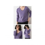 에스케이스토아 여성긴팔니트티 여성브이넥니트 8컬러 1P 여자 얇은 니트티 이너