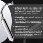 49cc 50cc 60cc 66cc 80cc 전동 자전거용 크롬 머플러 배기 파이프