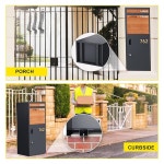 외부용 메라피 소포 드롭 박스 16 3 15 2 40 4 패키지용 냉간 압연 강철 방지 잠금식 패키지 현관 집 도로변 우드 그레인-BD