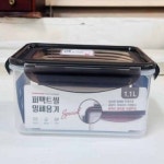 밀폐용기 1L 재료보관통 냉장고밀폐용기 투명보관용기 224RAU35 1