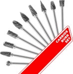 필림 텅스텐 카바이드 버 세트 1 8 섕크 다이 그라인더 비트 20개의 PC 절단 드멜용 조각 금속 드릴링 연마를 위한 더블 컷 로터리 Set 10... 