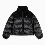 Calvin Klein Jeans 매트 블라킹 샤인 푸퍼 자켓 47E515G