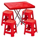 플라스틱 에덴 사각의자 사각 테이블 세트 포차 포장마차 탁자 편의점 야외 학교