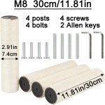 ECCIBoun 4 PCS 7 2 91 지름 고양이 긁힘 교체 후 시살 폴 11 81 M8 11 81in M8