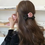 꽃송이 리본 헤어 집게핀 WFLQWJ6