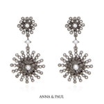 안나앤폴 블랙 스노우 귀걸이 CE103006A