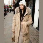 허그허그 펜즈 털 푸드 롱 패딩 자켓