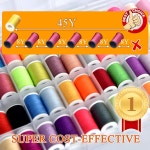 바늘과 실밥이 달린 편리한 폴리에스터 재봉 실 48개 레인보우 컬러 세트 42 colors