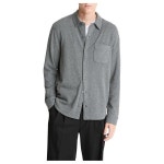 빈스 빈스 남성 솔리드 니트 셔츠 Med H Small