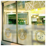 애겹샵시트지 펫카페썬팅 동물병원유리썬팅 동물병원유리창문시트지 맞춤제작 cg132-귀여운펫프렌즈