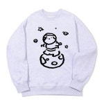 어썸어스 PUPPY ON THE EARTH IN SPACE SWEAT SHIRTS 3 COLOR