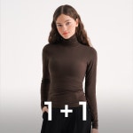 스컬피그 모달 요가티셔츠긴팔 하이넥 롱 슬리브 티셔츠 요가긴팔티 1 1 트레이닝복