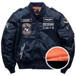 ma-1 항공점퍼 밀리터리 봄 가을 겨울 점퍼 자켓 잠바 자수 미군 공군 야구 재킷JoYouth 90-95kg 로얄블루