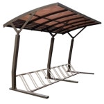 공원 상가 지붕포함 자전거 보관소 10대 4M