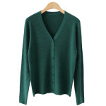 제니트 여성용 큐즈골지 기본핏 브이넥 데일리룩 레이어드 소프트 긴팔 니트 가디건 g1286 그린