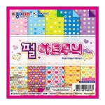 종이나라 종이나라 종이나라 1500 펄하트무늬 색종이 20색 20매