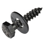 1 4 x 1 100팩 지연 나사 키트 100개의 와셔 외장용 세라믹 러스퍼트 코팅 ASTM A307 ASME B18 2 1 산업 상업용 등급 메이커 1 4 x 1