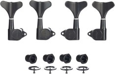 이바네즈 야마하 스타일 어쿠스틱 일렉트릭 베이스 블랙을 위한 KAISH 4 스트링 2R2L 18 1 밀폐 튜너 튜닝 키 머신 헤드 4 String 2R 2L