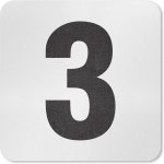 SmartSign 3피트 접착 풀 깊이 마커 사인 4 글자 높이 미끄럼 방지 페블 표면이 2천만 개의 라미네이트 비닐 5 75 x 흑백 미국산 3 FT