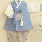 다올 남아 한복 주니어 초등 중학생 한복 삼동저고리 4호 소라배자 베이지바지