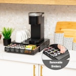 마인드 리더 싱글 서브 커피 포드 서랍 36 용량 조리대 정리함 탈착식 칸막이 금속 Square 36 Capacity