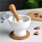 마늘찧기 약절구 이유식절구 깨갈이 도자기 1개 도자기 미니절구