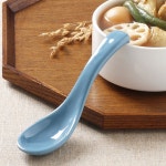 청블루 우동 스푼 일식 국물 수저 숟가락
