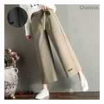퀸이즈퀸이즈 77까지네마 리본 포인트 모직 밴딩팬츠 717480