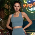 스컬피그 헬스장복장 익스트림프로 크로스백 브라탑 크롭요가티 틸블루 노라인브라