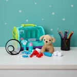 캐스B 마이펫 동물병원 코코 강아지 인형 반려동물 돌보기 수의사 직업놀이 이동가방 장난감