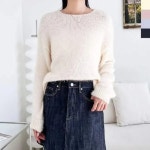 이쁘다요 여리핏 니트 여자 스퀘어퍼