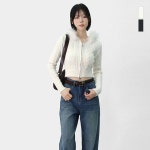 스콰즈 투웨이 지퍼 니트 퍼후드 슬림 꽈베기 집업 SLEET019