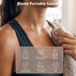 볼텍스토프 휴대용 사우나 업그레이드된 2인용 박스와 4L 스티머 접이식 의자 2개 9단계 리모컨 1500W